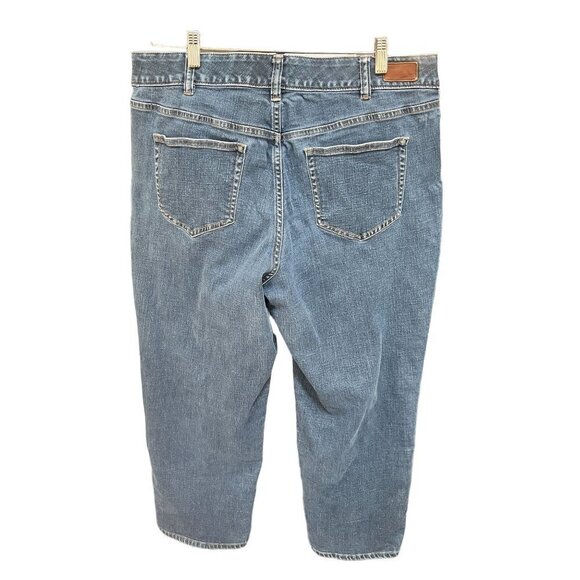 Lands End Jeans Womens Droit Taille Blue‎ Straight Mid Rise Size 18 W - Picture 5 of 8